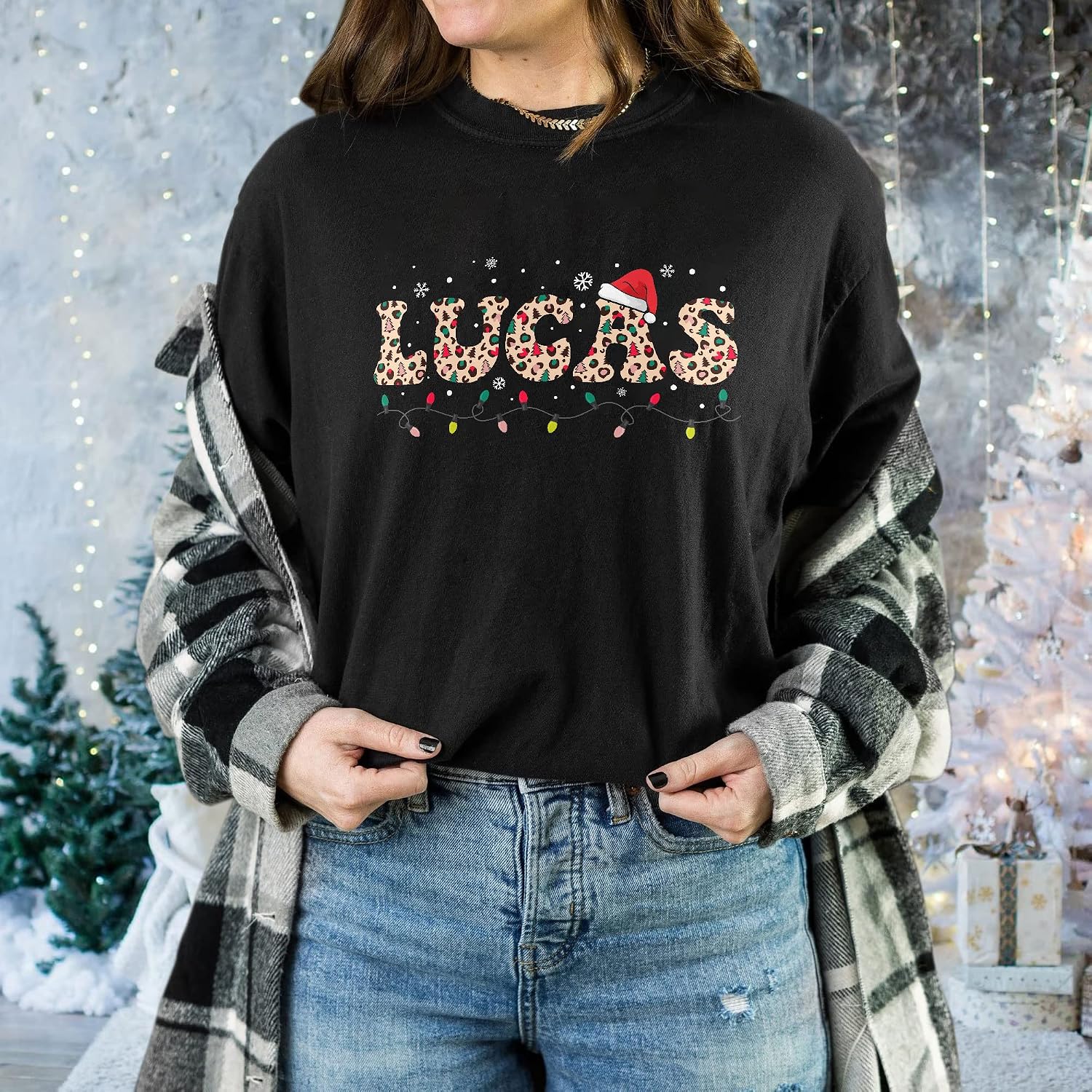 Personalized Name Christmas Sweatshirt, Christmas Sweater With Name, Custom Sweatshirt, Custom Hoodie Xmas
