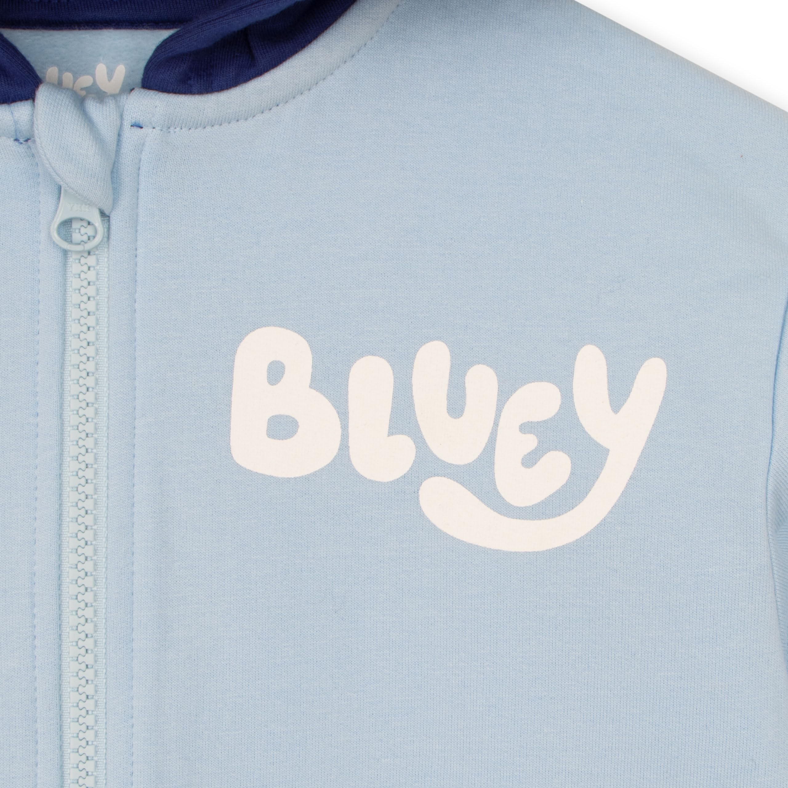 Bluey Niebieska Z Kapturem Z Uszami 3D | Bluza Z Kapturem | Kostiumowa Bluza Z Kapturem Dla Chłopców | Oficjalny Towar