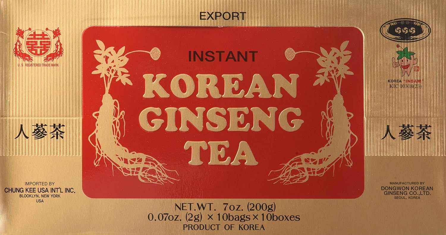 INSTANT KOREAN GINSENG TEA 100 Tea Bags - NET WT 7 oz (200 g) - Image 4