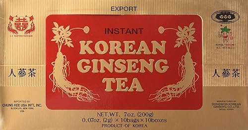 Miniatura 4 de Té instantáneo coreano Ginseng 100 bolsas de té - Peso neto 7 oz (200 g)
