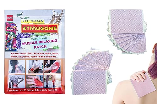 Herbal Muscle Relaxing Patch (20 Patches/pk) 4" x 3.0" Small.
