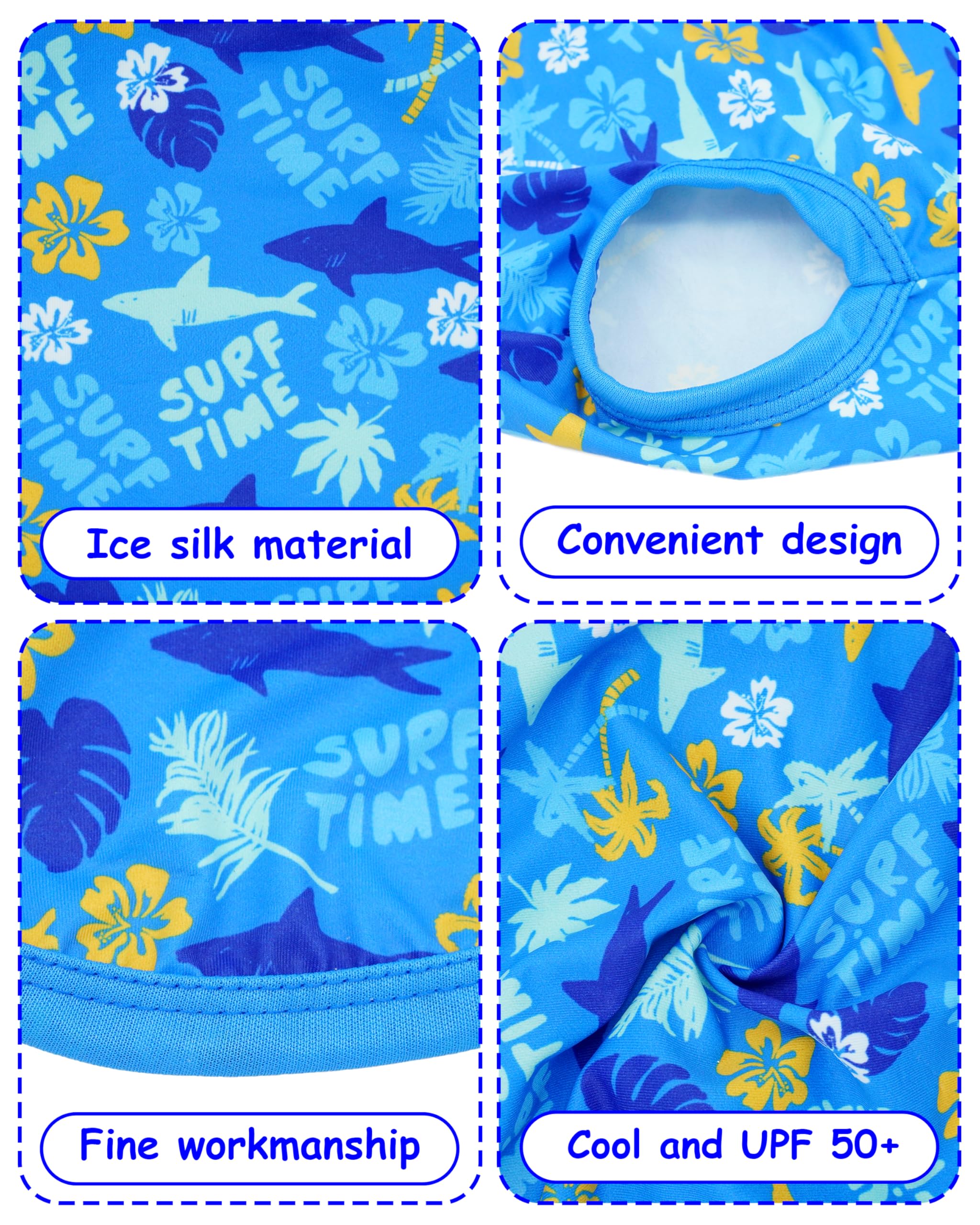 Pet Show Lot de 4 Chemises hawaïennes pour Chiens de Taille Moyenne et Grande – Protection UV UPF 50+ – Vêtements d'été Cool – T-Shirts à Motif Floral pour Animaux de Compagnie, fête pour Animaux de