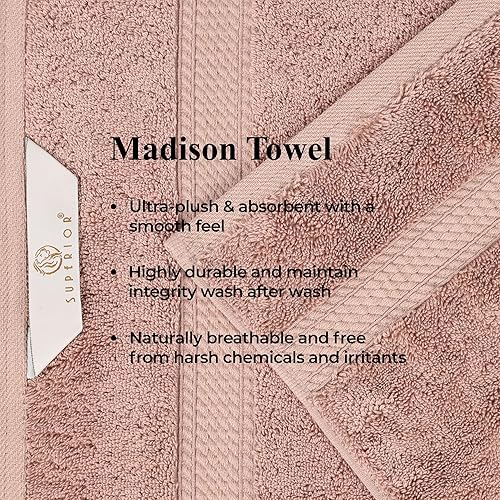 Vista 478 de Superior - Juego de 3 toallas de algodón egipcio, incluye 1 toalla de baño, 1 toalla de mano, 1 toalla de cara/paño de baño, toallas ultra suaves