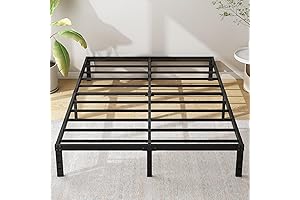 Queen Size Metal Bed Frame with Mattress