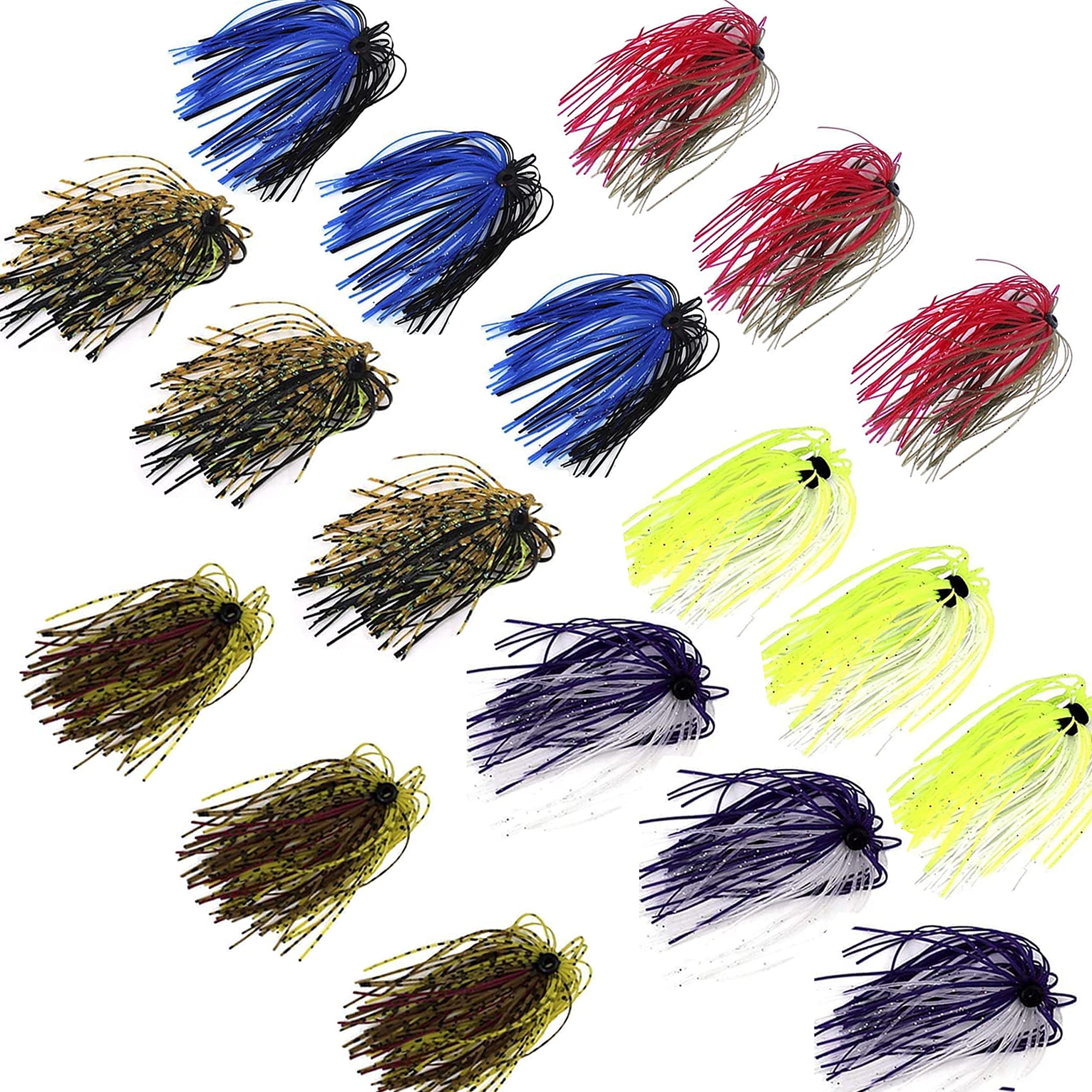 Jupes Plombées Pour La Pêche Au Bar, Leurres Spinner En Silicone - 30 Paquets De Jupes Gabarits Jupes Gabarits En Silicone - Kit De Leurres De Jupes De Gabarit, Jupes De Remplacement