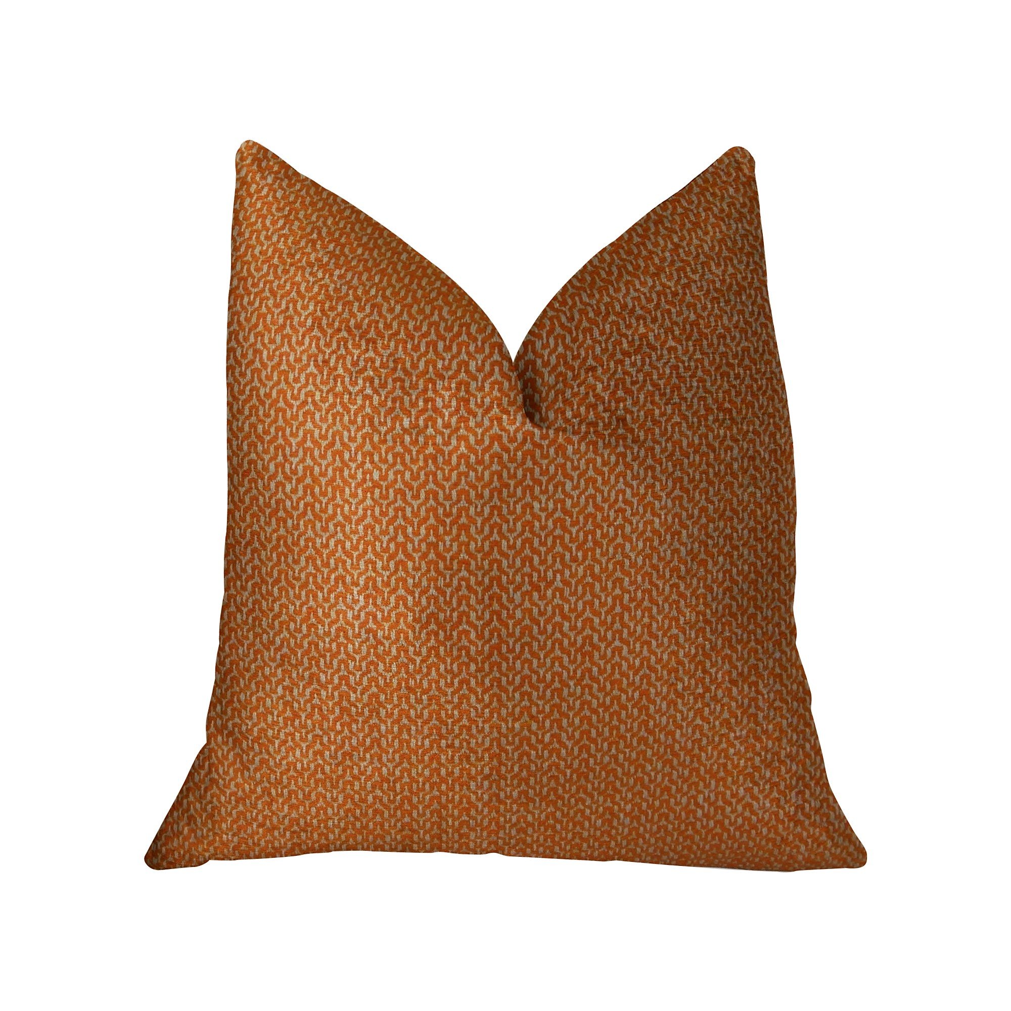 Plutus Brands Plutus Lone Oak Cayenne Handmade Throw Pillow, 16" x 16", Orange/Taupe