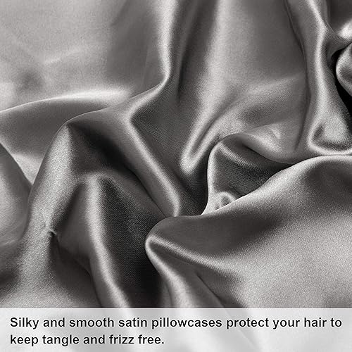 Miniatura 3 de NTBAY - Fundas de almohada de satén para cabello y piel, fundas de almohada sedosas de lujo con cierre de sobre.
