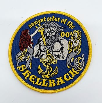 Ancient Order of the Shellback Patch 4 Inch Embroidered Naval Tradition Insignia Iron-On/Sew-On Backing Veteran Owned Business