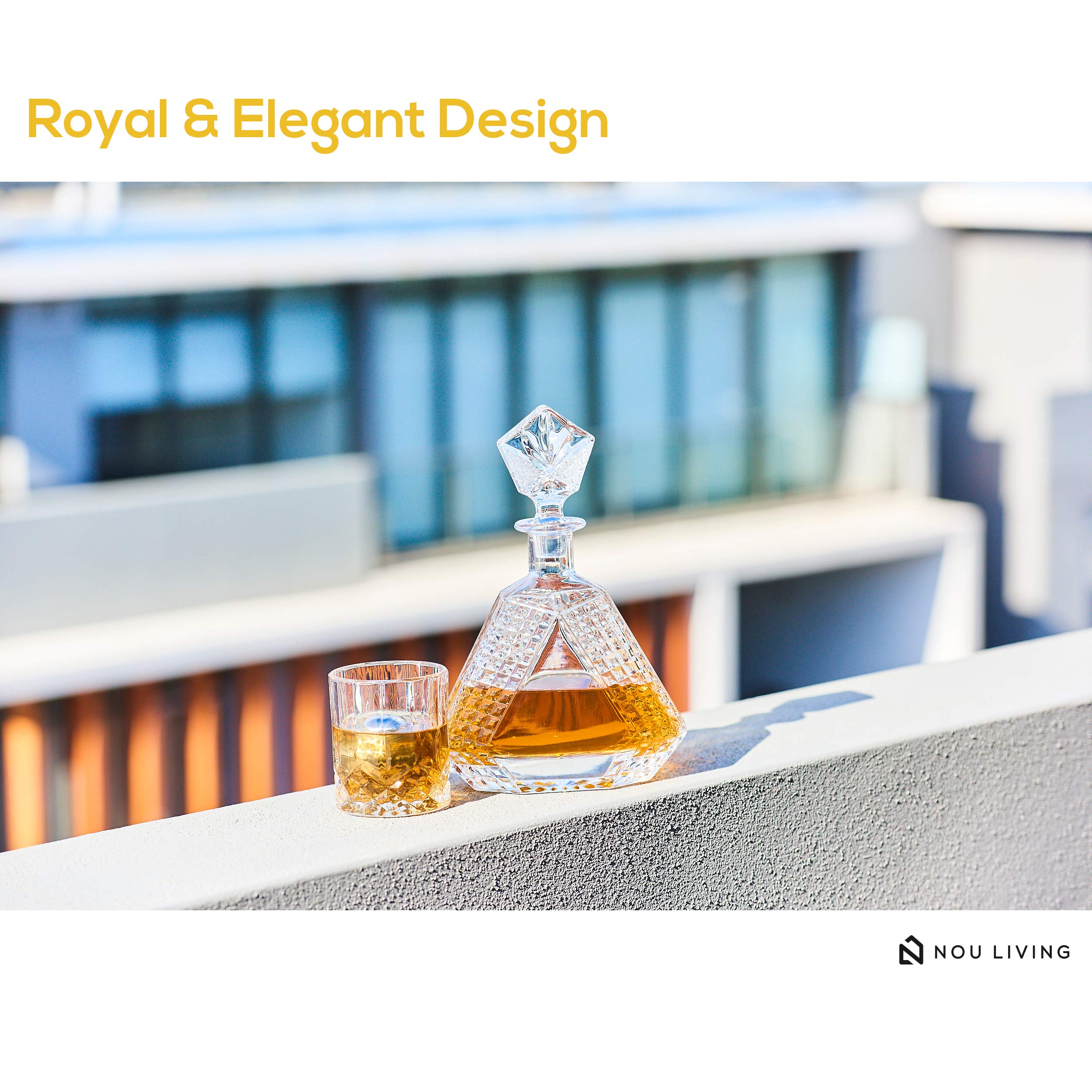 Buy Nou Living 11 Pc Crystal Whiskey Decanter Set with Glasses