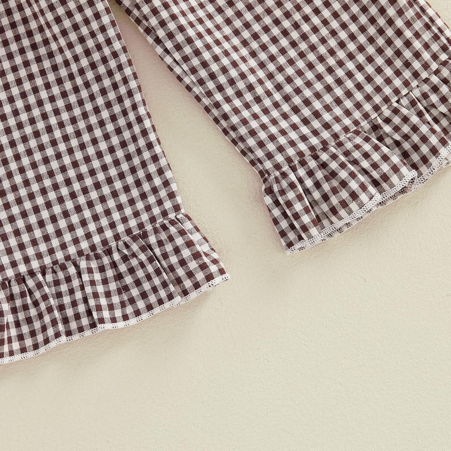 Toddler Girls Spring Outfit Peter Pan Collar Sleeveless Plaid Vest Tops Elastic Waist Pants Set Kids Summer Clothes - Image 7