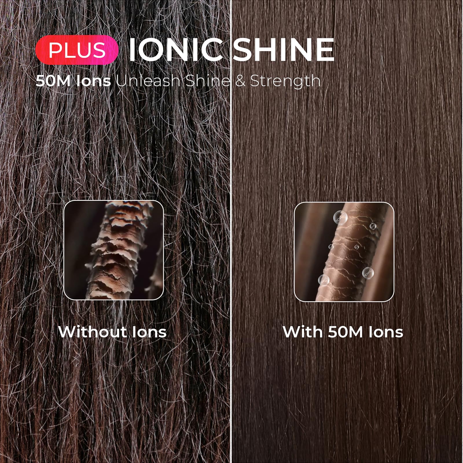TYMO RING PLUS Spazzola per lisciare i capelli, Piastra per capelli Professionale, 9 Temperatura, 120℃-210℃, Display LCD, Riscaldamento Rapido 20S, Spazzola Lisciante agli Ioni Negativi, Nero