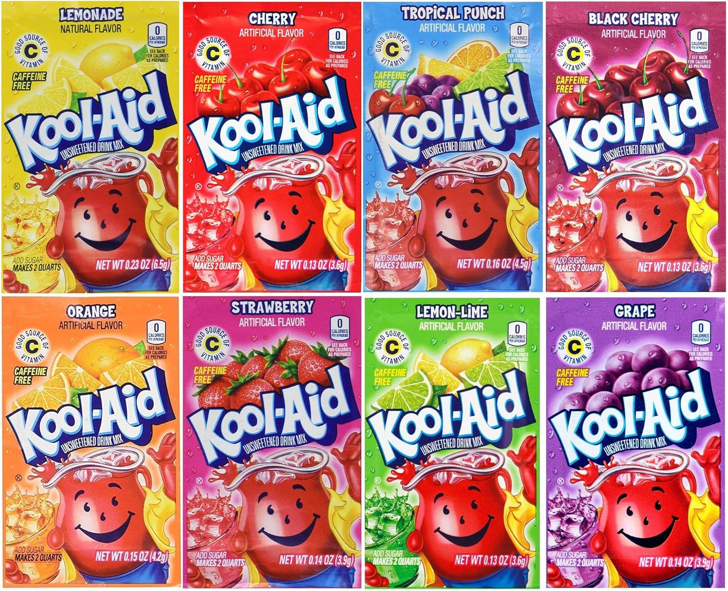 Koolaid Lemonade Unsweetened Soft Drink Mix 0.15ounce Envelopes (Pack of 48) Amazon.ca