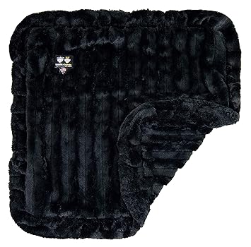 Bessie and Barnie Black Puma Luxury Ultra Plush Faux Fur Pet, Dog, Cat, Puppy Super Soft Reversible Blanket (Multiple Sizes)