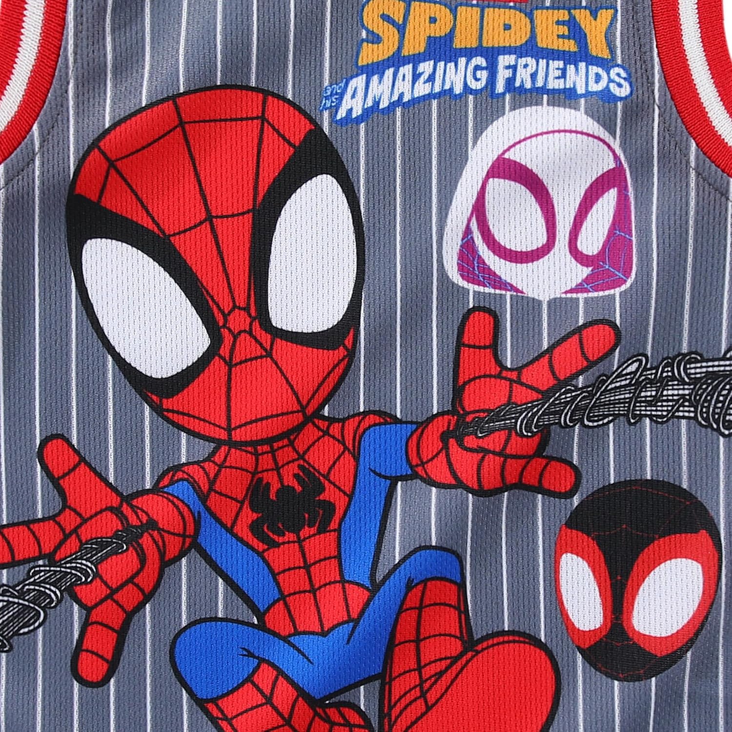 Marvel Spider-Man Miles Morales Avengers Boys Tank Top Shirt and Active Mesh Short Set for Toddlers and Big Kids - Image 4