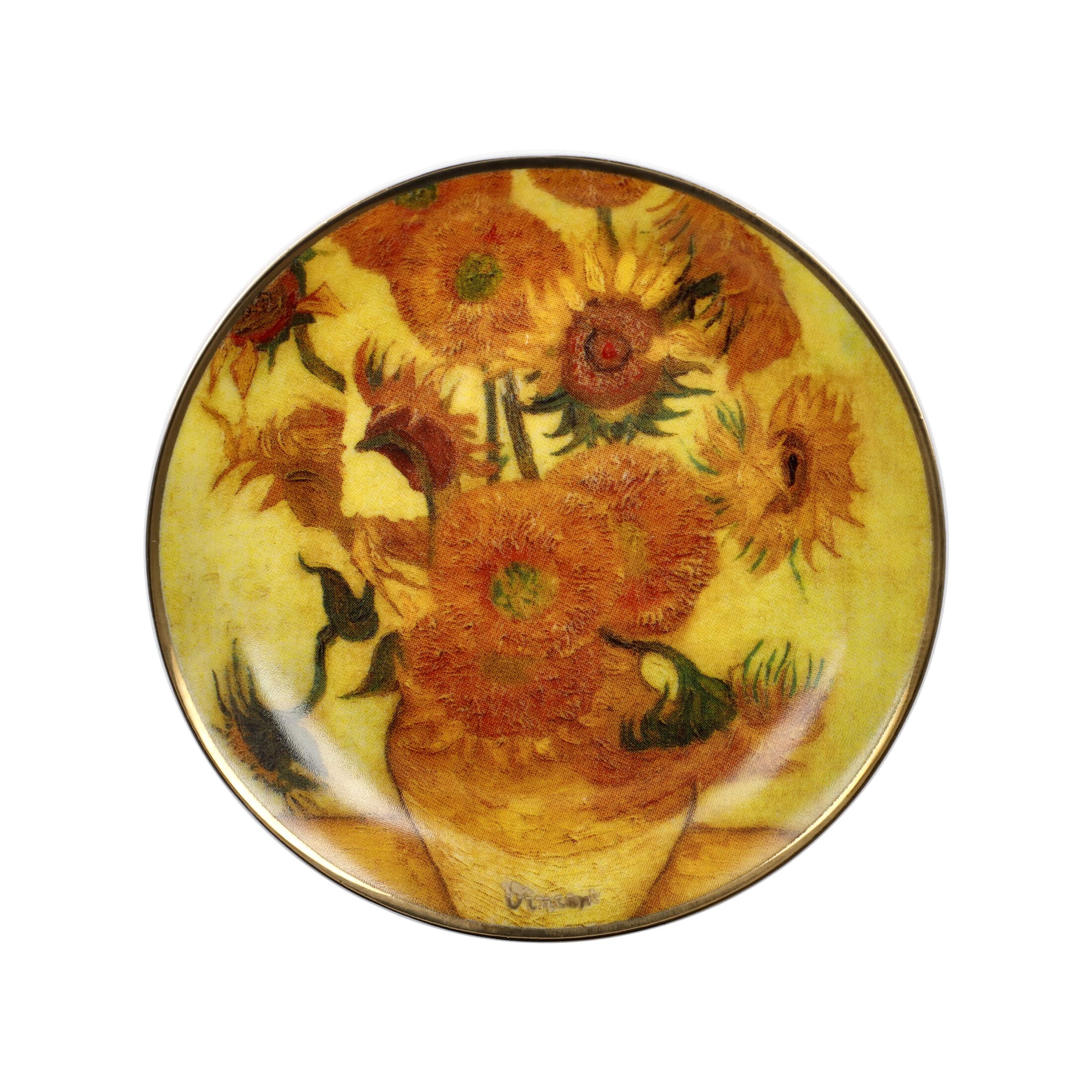 Goebel mini plate Van Gogh - Sunflowers, Artis Orbis, Fine Bone China, 10 cm