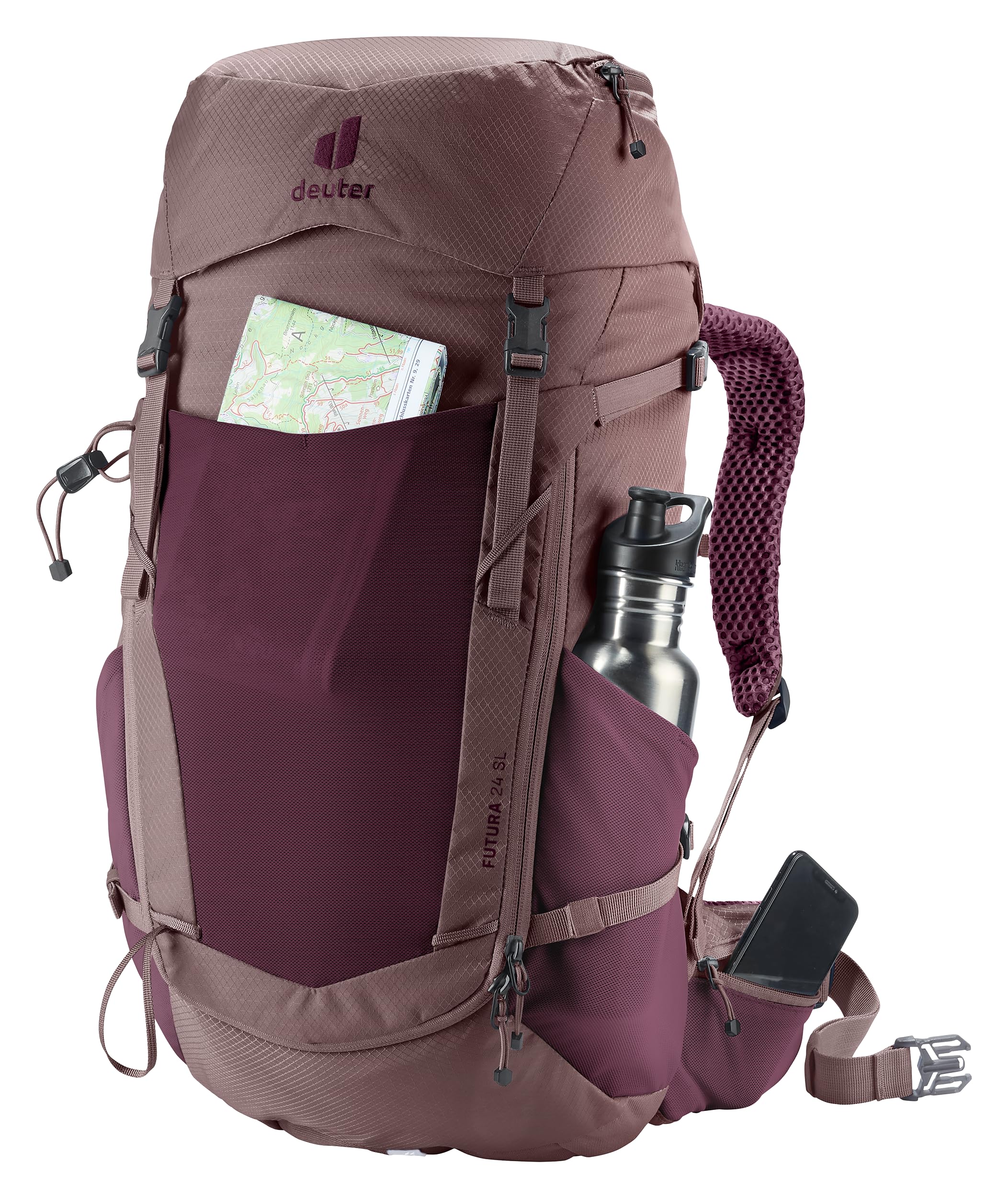 deuter Futura 24 SL Sac à dos de randonnée pour femmes avec dos en filet et housse de pluie