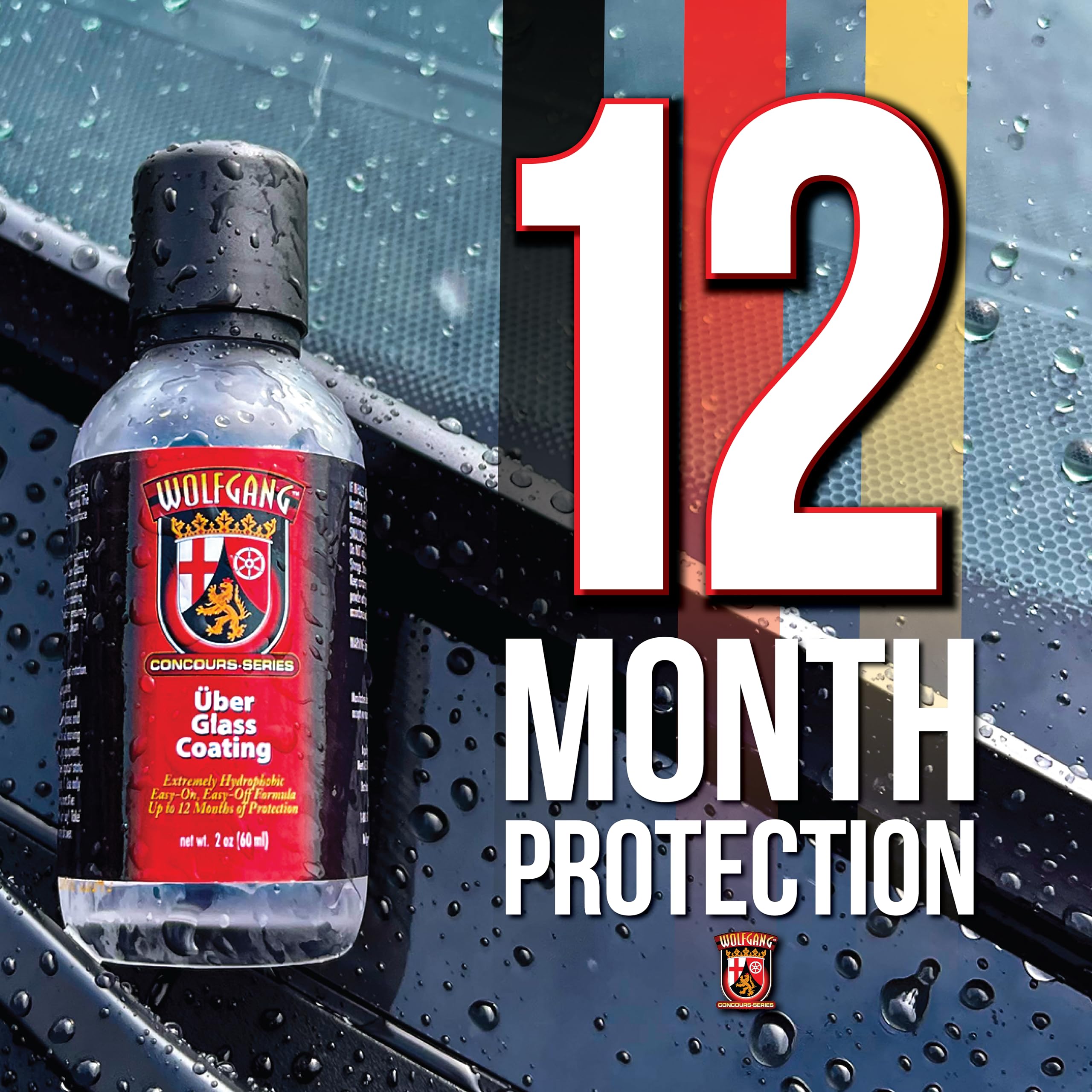 Wolfgang Uber Glass Coating Bundle | Hydrophobic Glass Protection | Repels Water for Months | Easy to Apply | Includes 30ml Coating, 2 Applicators, 2 Removal Towels | WG-1050-BUN | 30ml