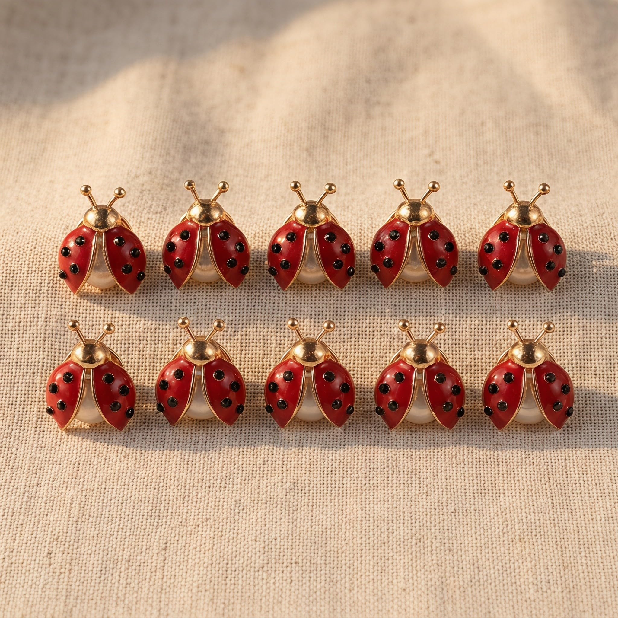 30 Pezzi Spilla Coccinella Vintage in Lega per Donna, per Abiti e | Fissaggio Nascosto, Struttura Robusta, Cristalli Lisci, Uso Quotidiano in Ufficio, per Sciarpe e Giacche
