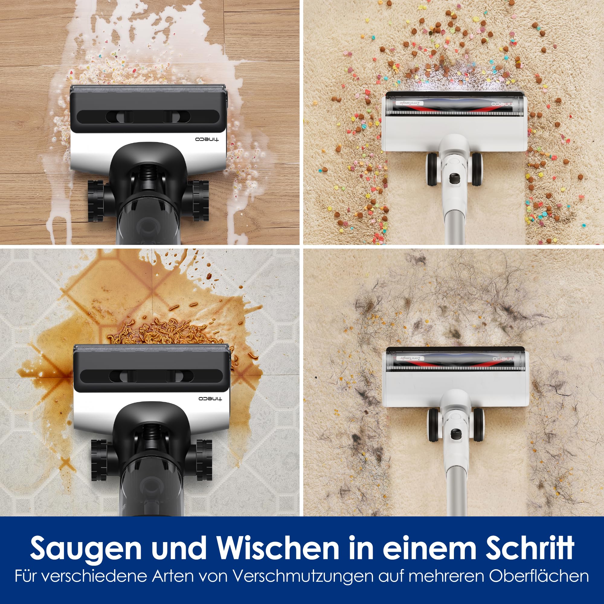 Tineco Floor ONE Switch S7 Nass-Trockensauger, ReverseScrub, ZeroTangle | 5 in 1 Smart Multifunktions Waschsauger, Einfacher Wechsel mit SwitchPro-Motor, FlashDry Selbstreingungsystem