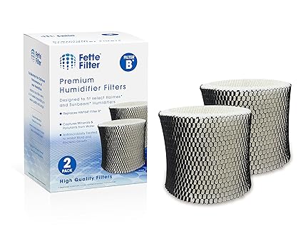 Fette Filter - Humidifier Filter Compatible with Holmes HWF64 - Filter B (Pack of 2)