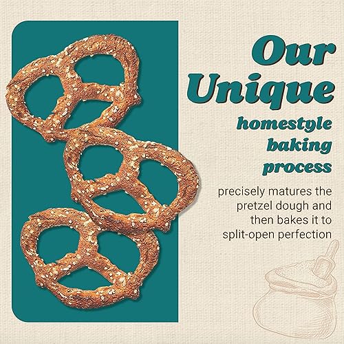 Miniatura 6 de Unique Snacks - Pretzels multigrano, horneados caseros, certificados OU Kosher y sin OMG, bolsa de 11 onzas (paquete de 6) Sin sabores artificiales