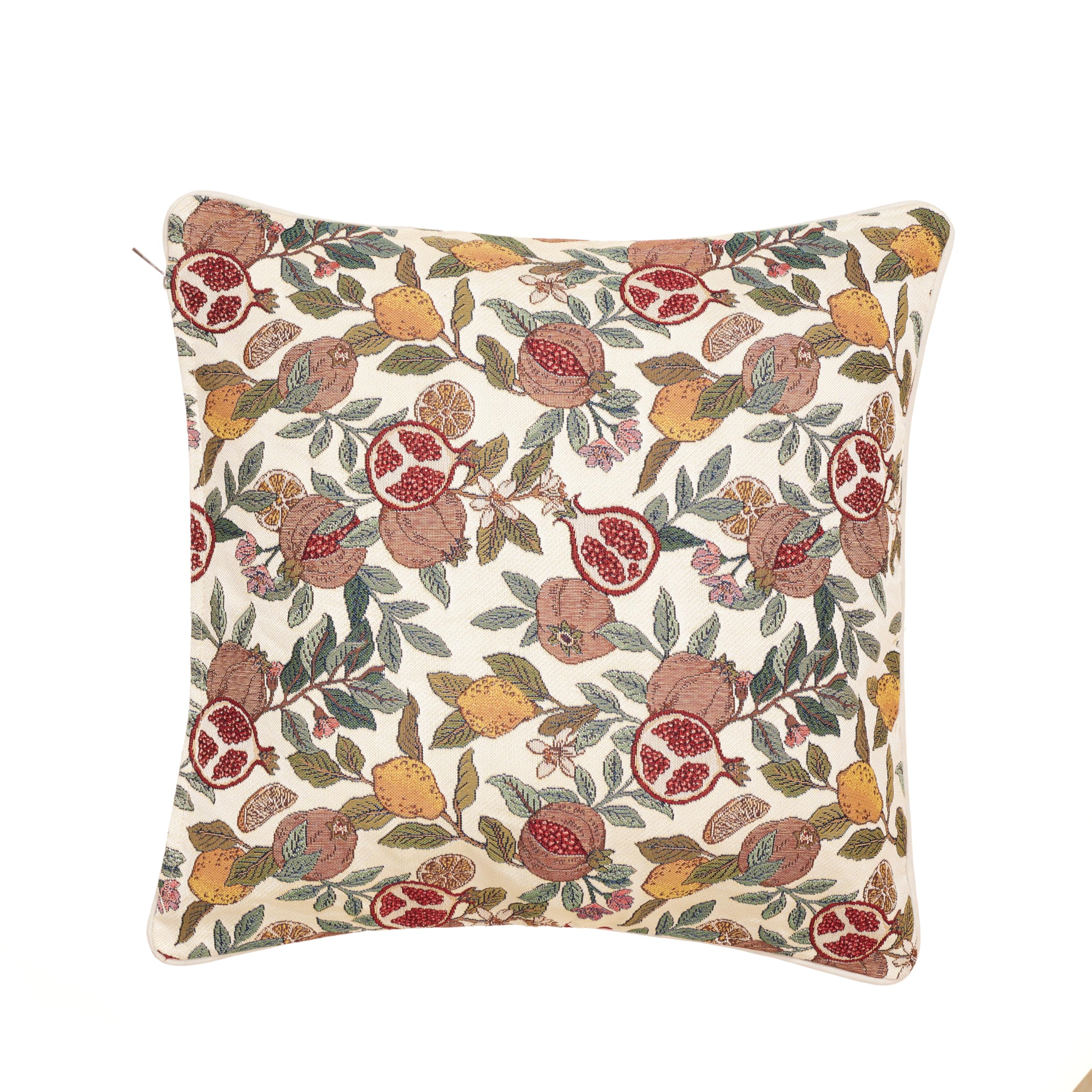 Housse de coussin fermeture éclair coton tissu durable grenade