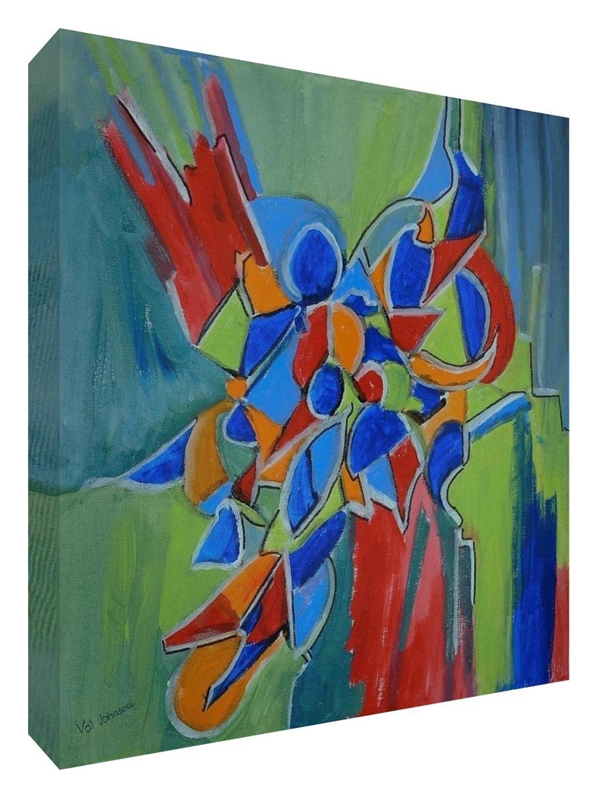 Peinture kaléidoscope multicolore Val Johnson 38x38 cm Feel Good Art