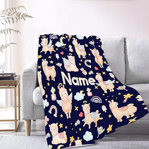 Miniatura 141 de Custom Name Blanket Throw Personalized Blanket for Kid with Names Customized Blanket with Name for Baby,Custom Blanket,Gift for Birthday Letter