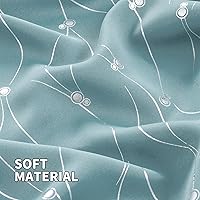 Vista 307 de BGment Room Darkening Curtains 95 Inches Long, Grommet Thermal Insulated Blackout Curtains with Wave Line and Dots Printed for Bedroom, 2 Panels