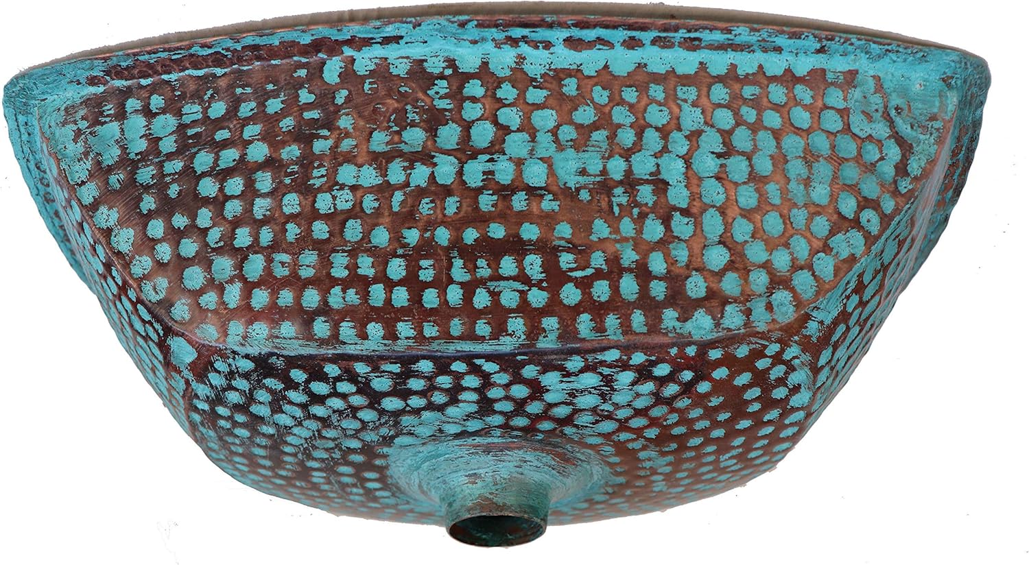 Trough Rustic Green Exterior Rectangle Pure Hammered Tempered Copper Bar Bath Kitchen Prep Sink Washbasin Bowl House Moving Washbowl Bathroom Wash Bowl Basin