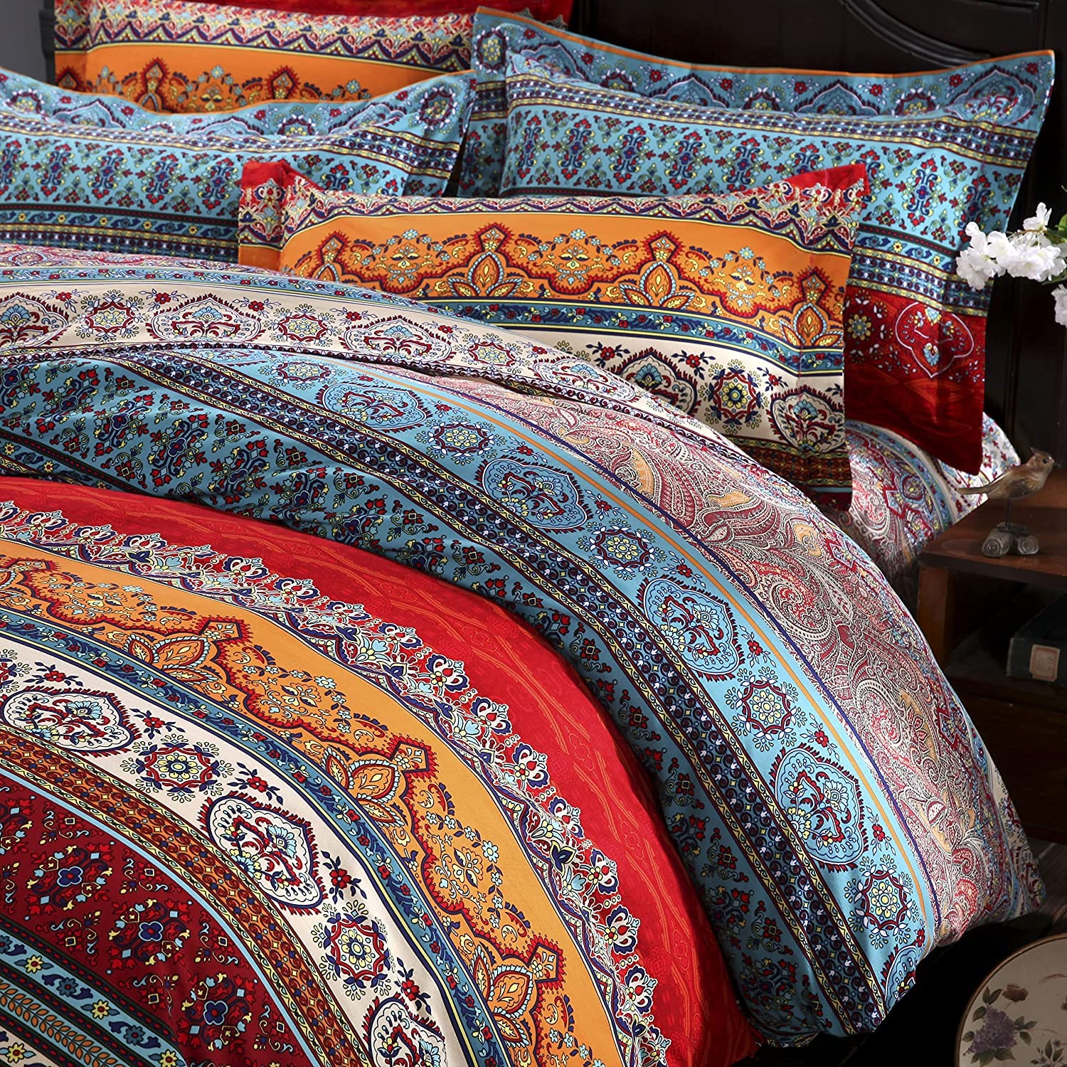 FADFAY Brushed Cotton Stripe Duvet Cover Set