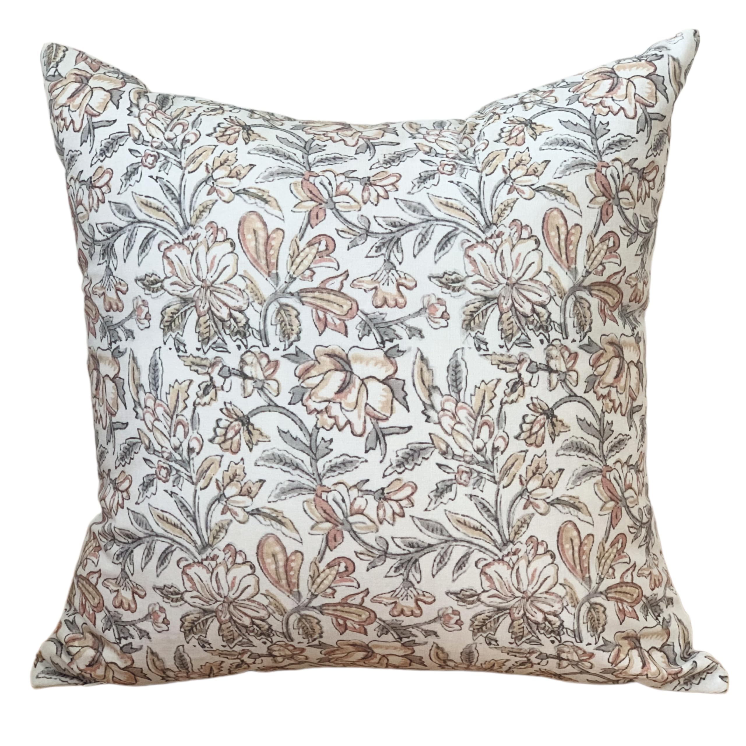 Housses de coussin florales de salon moutarde rouille bronze 50x50