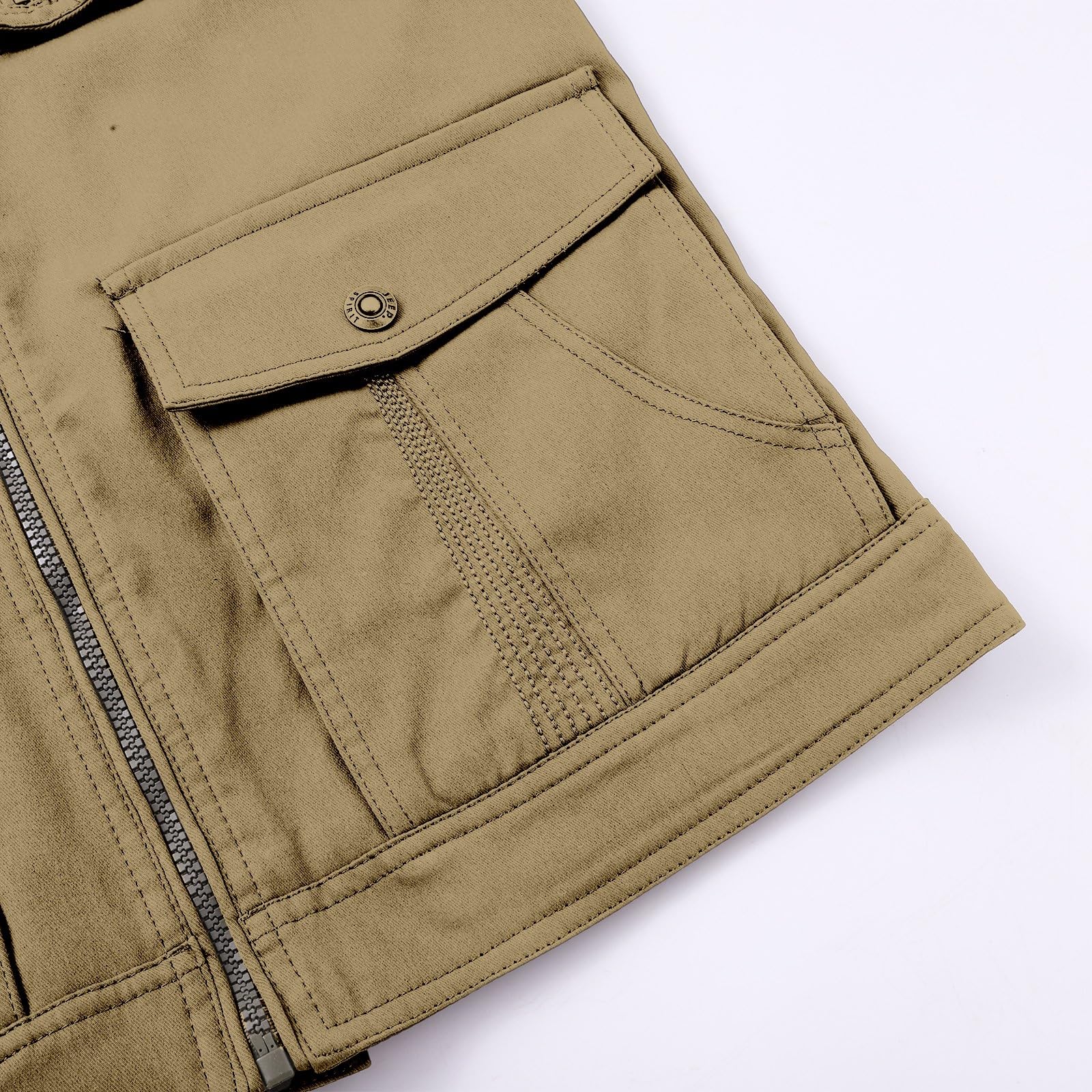 Chaqueta para hombre con múltiples bolsillos, chaqueta militar para hombre, táctica, casual, cuello alto, ropa de trabajo, chaqueta de manga larga, abrigos de ocio, chaquetas con cremallera completa