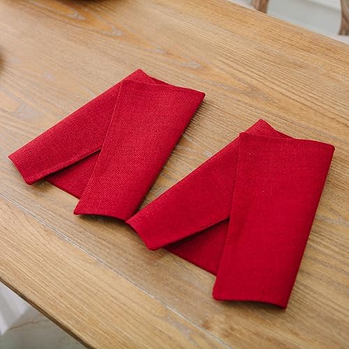 Miniatura 145 de Juego de 4 manteles individuales de lino suave hechos a mano resistentes al calor, manteles individuales para mesa de comedor, manteles individuales