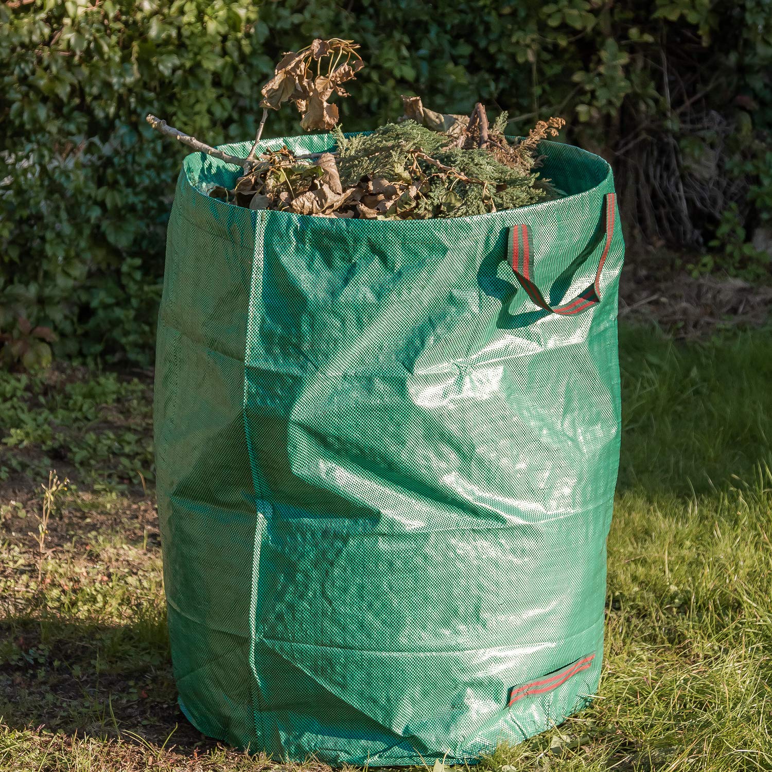 Sacco Rifiuti Da Giardino Pieghevole In Tessuto Oxford, Grande Con Manici, Per Foglie E Giocattoli, 91L