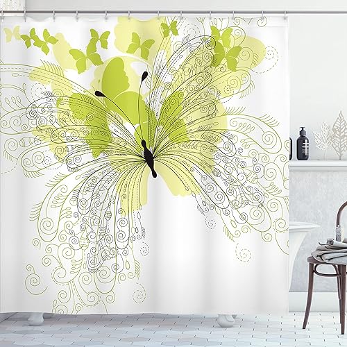 Miniatura 102 de Ambesonne Cortina para regadera náutica con palmeras