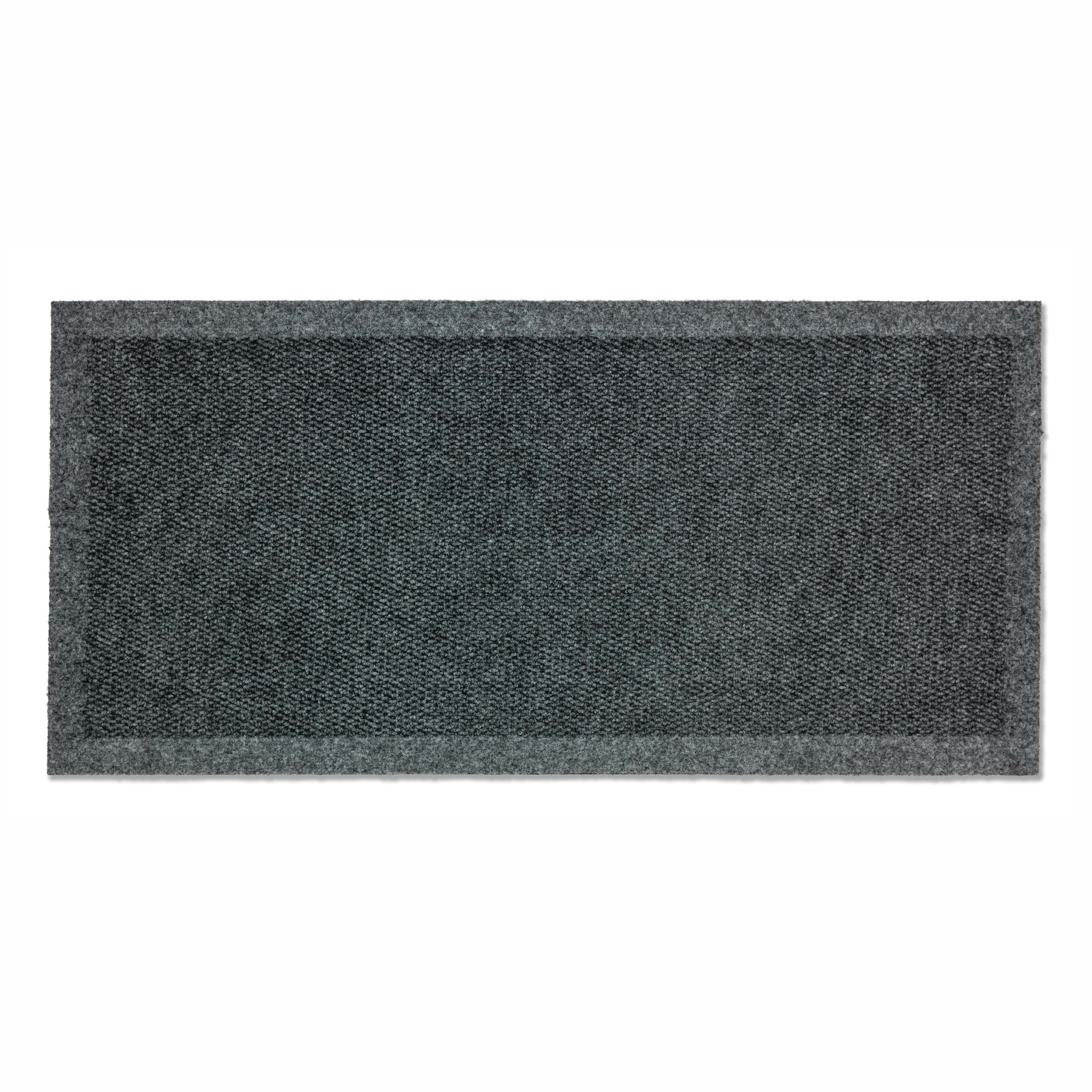 Astra Fußmatte innen rutschfest 67x250 cm - Schmutzfangmatte Silber Küchenläufer Flur Läufer - robuste Fußabtreter Sauberlaufmatte wasserabweisend