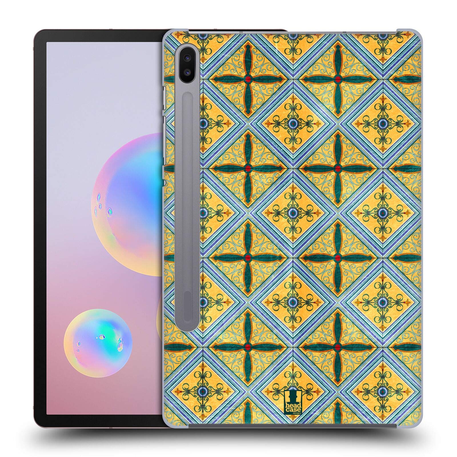 Head Case Designs Ceramic Arabesque Pattern Hard Back Case Compatible for Samsung Galaxy Tab S6 (2019)