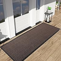 Vista 41 de Yimobra Tapete grande para puerta exterior, 36 x 24 pulgadas, impermeable, resistente, para puerta delantera, tapete de entrada de goma