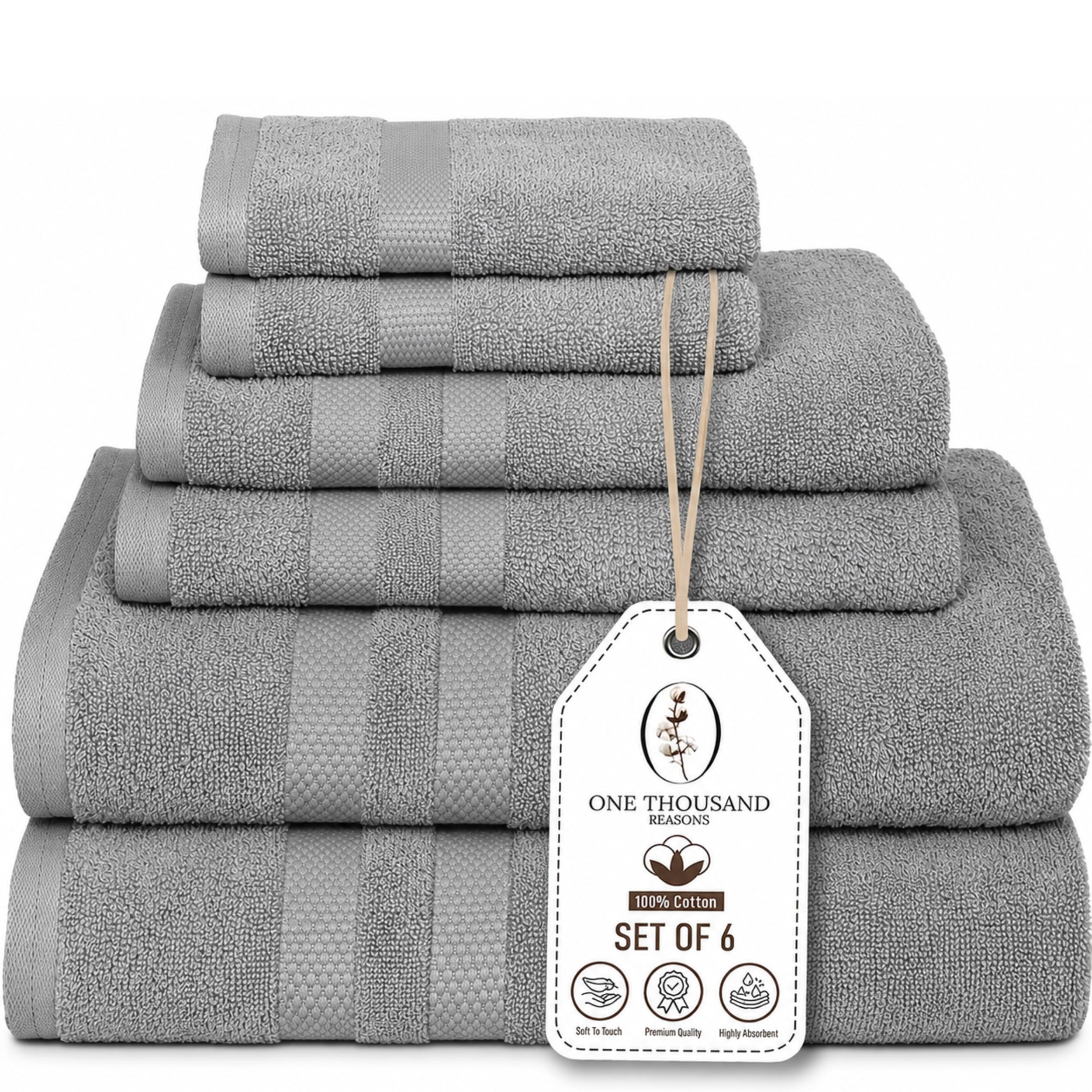 Premium Staple Cotton Bathroom Towel Set