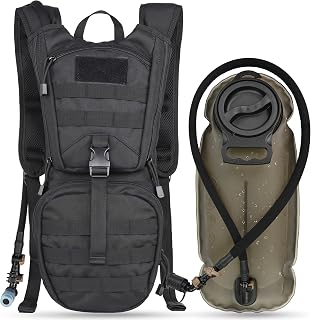 MARCHWAY Tactical MOLLE Hydration Pack with 3L TPU Bladder - Military Daypack for Hiking, Cycling, Running, Climbing