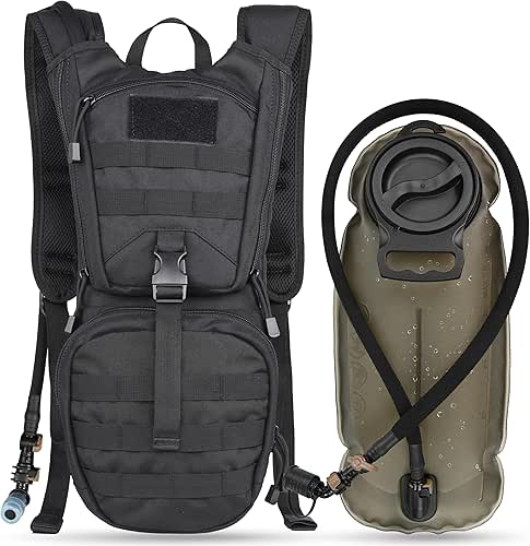 MARCHWAY Tactical Molle Hydration Pack Backpack with 3L TPU Water