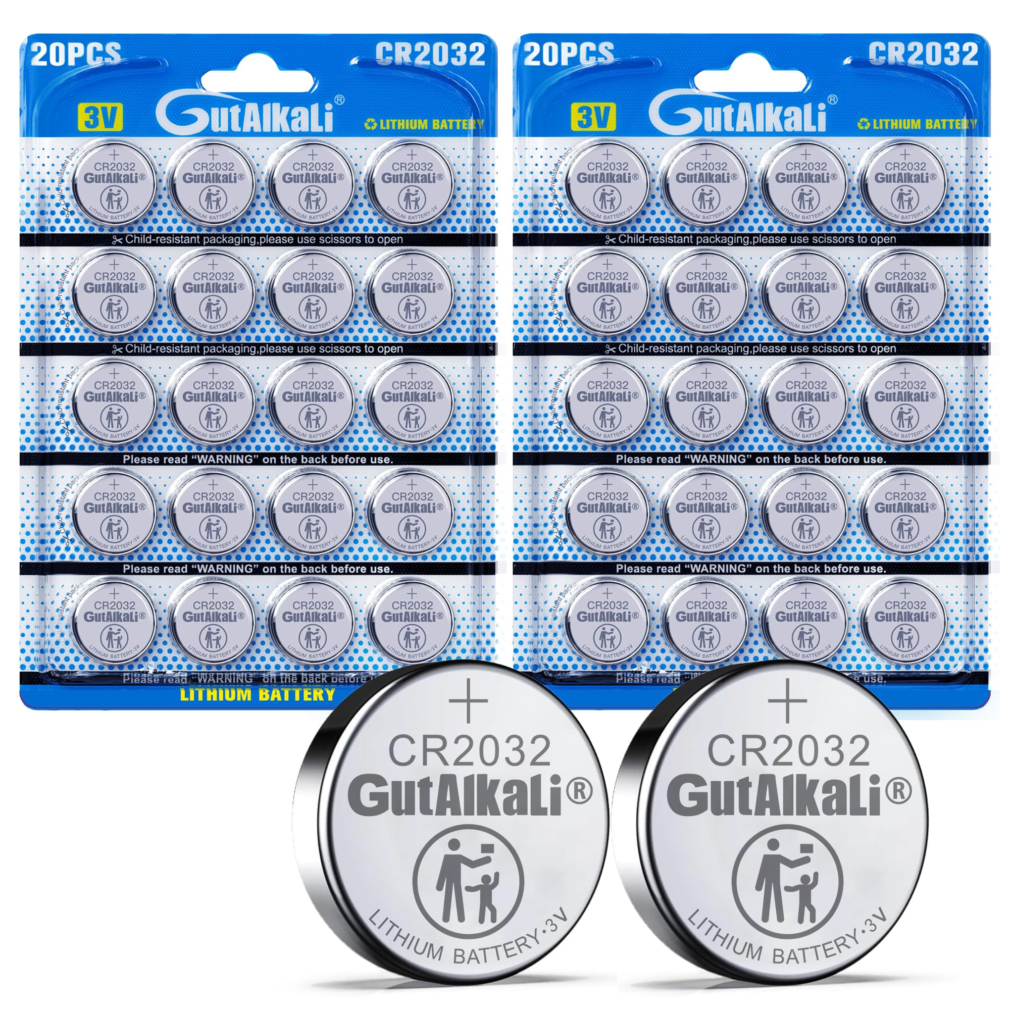 Bemb Lucky CR2032 3V Lithium Knopfzellen Batterien CR 2032 Lithium