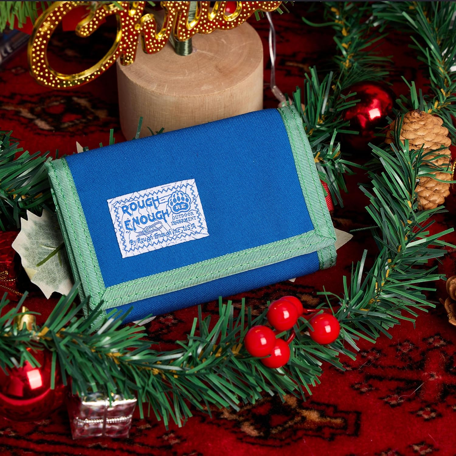 Rough Enough Kids Wallet for Boys Teen with Neck Lanyard Keychain Waxed Canvas Blue Water Repellent - Image 9