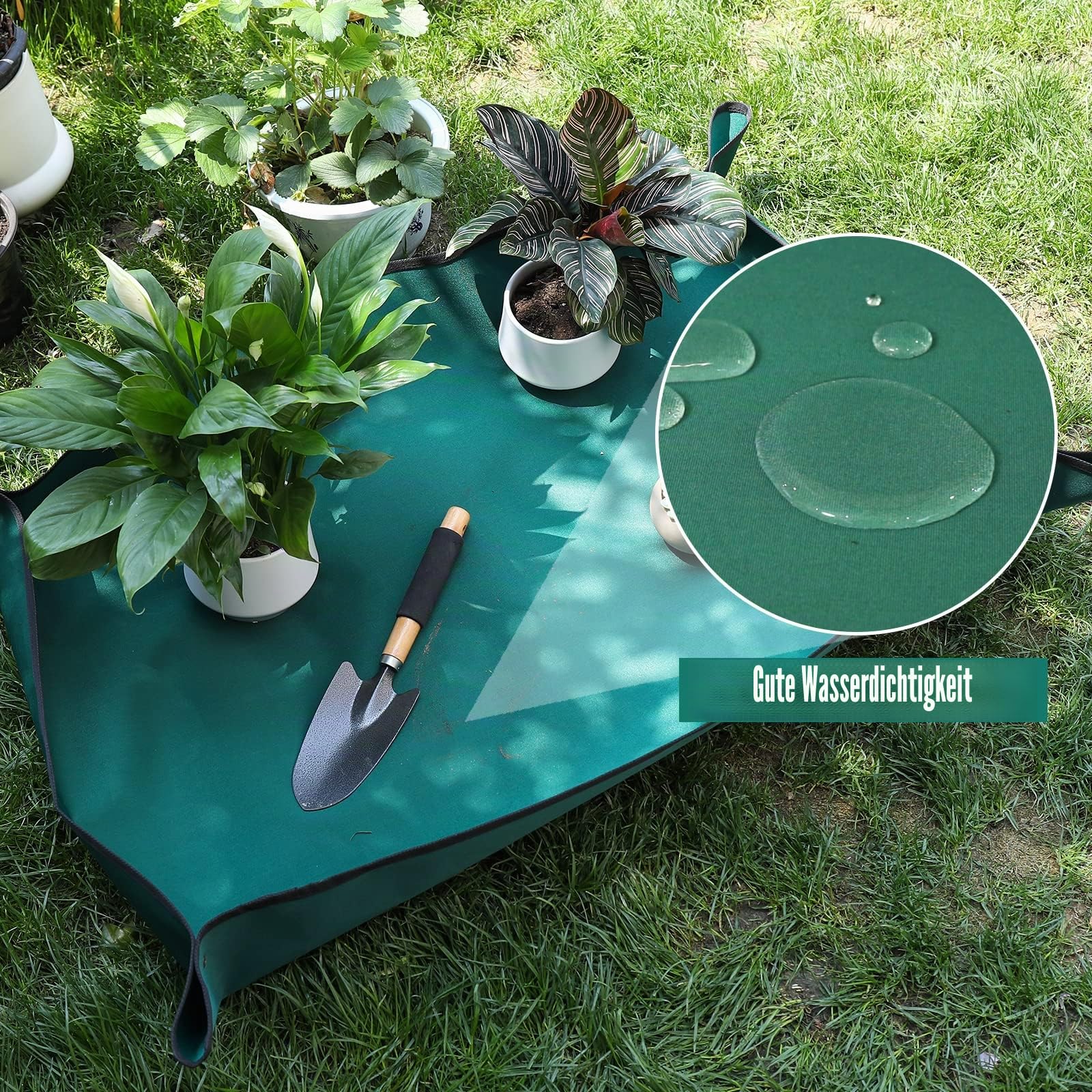 Oxford-Gewebe Pflanze Umtopfmatte Wasserdicht Umpflanzmatte Indoor Sukkulenten Pflanzmatte Tragbare Gartenmatte (110 x 75 cm)