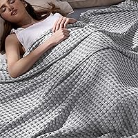 Vista 1 de Bedsure Cooling Cotton Waffle King Size Blanket - Lightweight Breathable Blanket of Rayon Derived from Bamboo for Hot Sleepers, Luxury Throws for