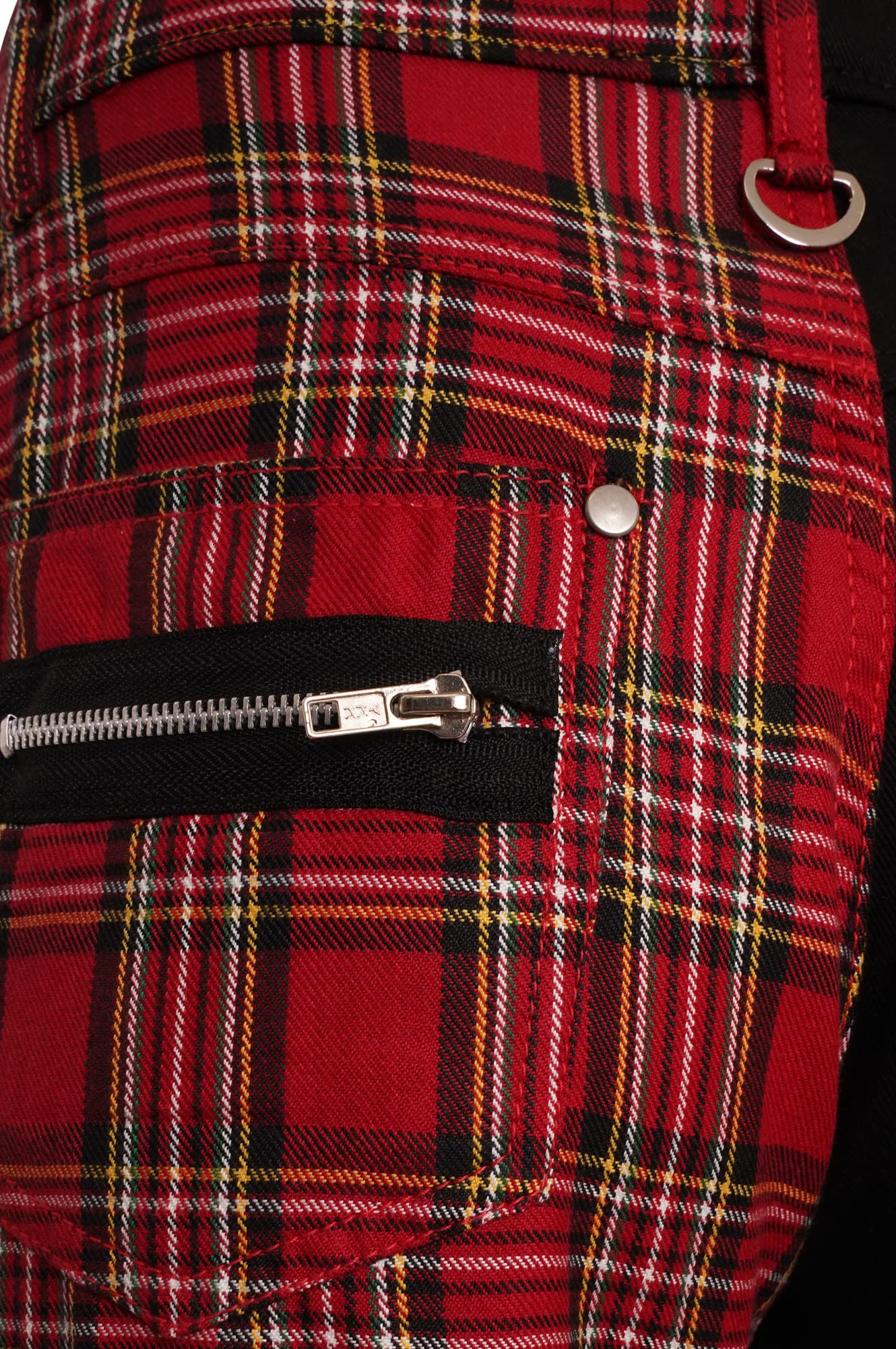 Ro Rox Karo Hose Unisex Plaid Tartan Emo Punk Gotisch Halb Halb