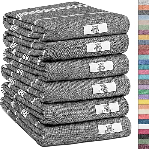 Miniatura 33 de Toallas de mano – Juego de 2 18" x 30" – Toalla de mano turca decorativa para baño, cocina, invitados, cara, cabello, té, paño de cocina