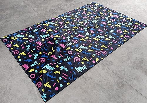 Miniatura 7 de Alfombra de arcade, decoración de sala de arcade, alfombra de arcade de los años 80, decoración de arcade, alfombra de área abstracta, alfombras de