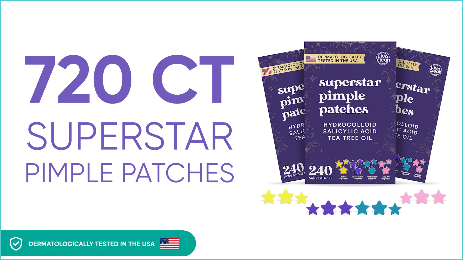 Amazon.com: LivaClean 720 CT (3 Pack of 240) Superstar Pimple